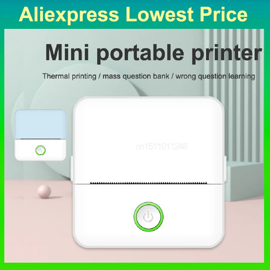 Mini HD Portable Label Thermal Printer Endurance Bluetooth Printer for