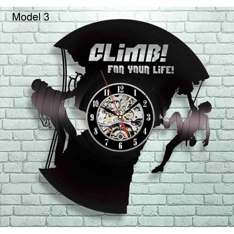 Creative Vinyl Record Climbing Home Wall Clock