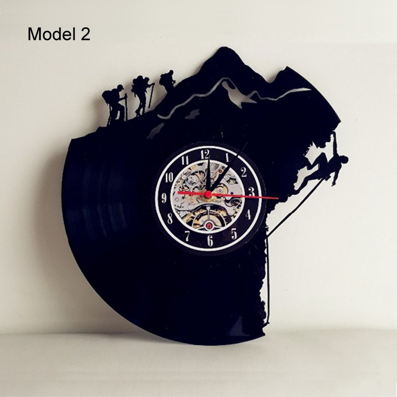 Creative Vinyl Record Climbing Home Wall Clock